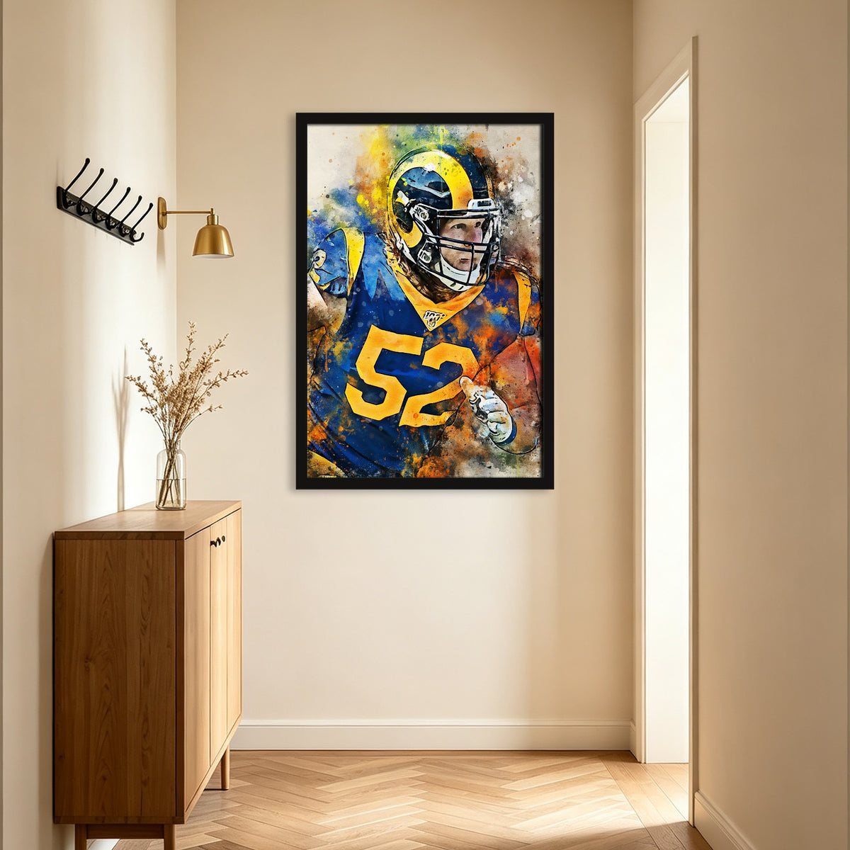 Clay Matthews Celebrity Sports Art Poster School Dining Room Decoration 1 Canvas Wall Art Poster Decor Gift