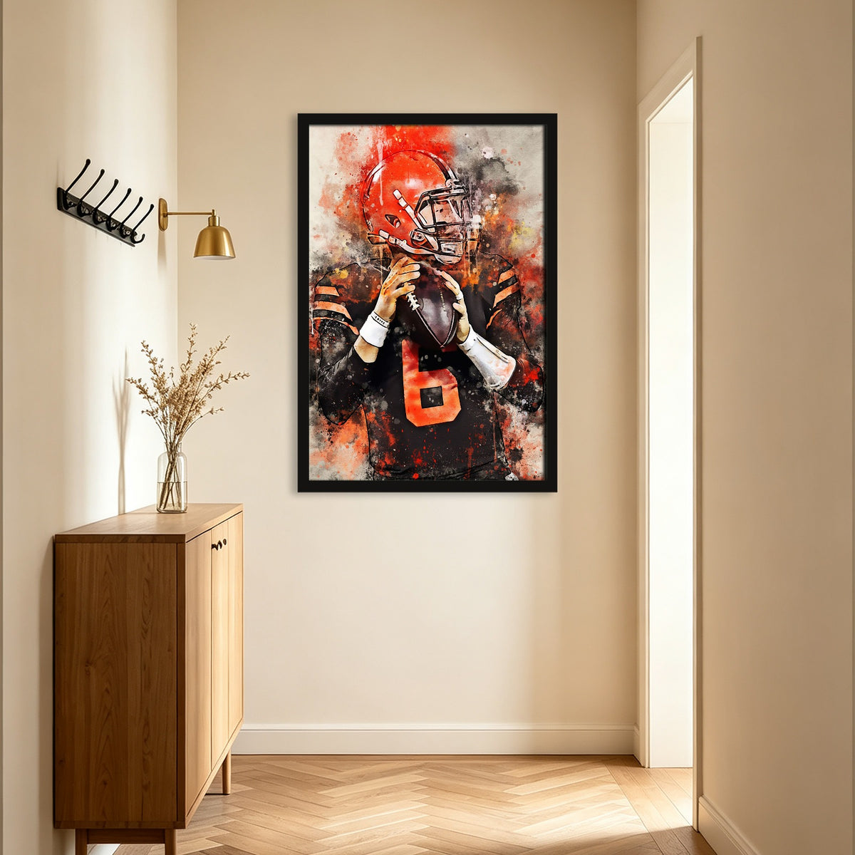 Baker Mayfield Celebrity Sports Art Poster School Dining Room Decoration 3 Canvas Wall Art Poster Decor Gift