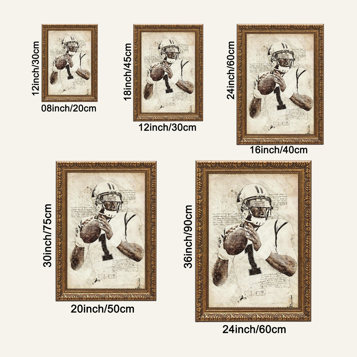 Cam Newton Sports Celebrity Art Deco Poster 7 Canvas Wall Art Poster Decor Gift
