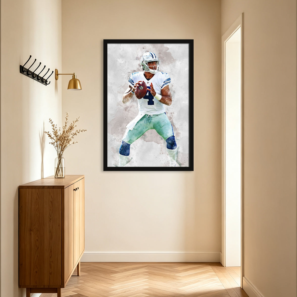 Dak Prescott Celebrity Sports Art Poster School Dining Room Decoration 4 Canvas Wall Art Poster Decor Gift