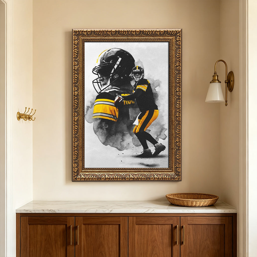 Ben Roethlisberger Art Sports Decorative Poster School Dormitory 4 Canvas Wall Art Poster Decor Gift