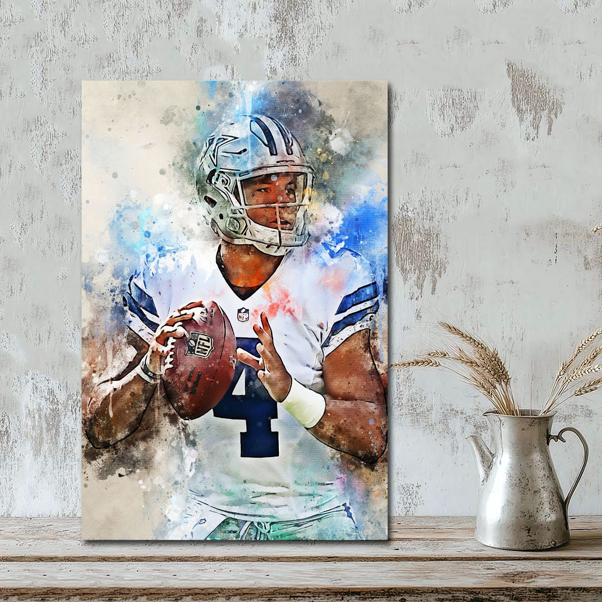 Dak Prescott Celebrity Sports Art Poster School Dining Room Decoration 5 Canvas Wall Art Poster Decor Gift