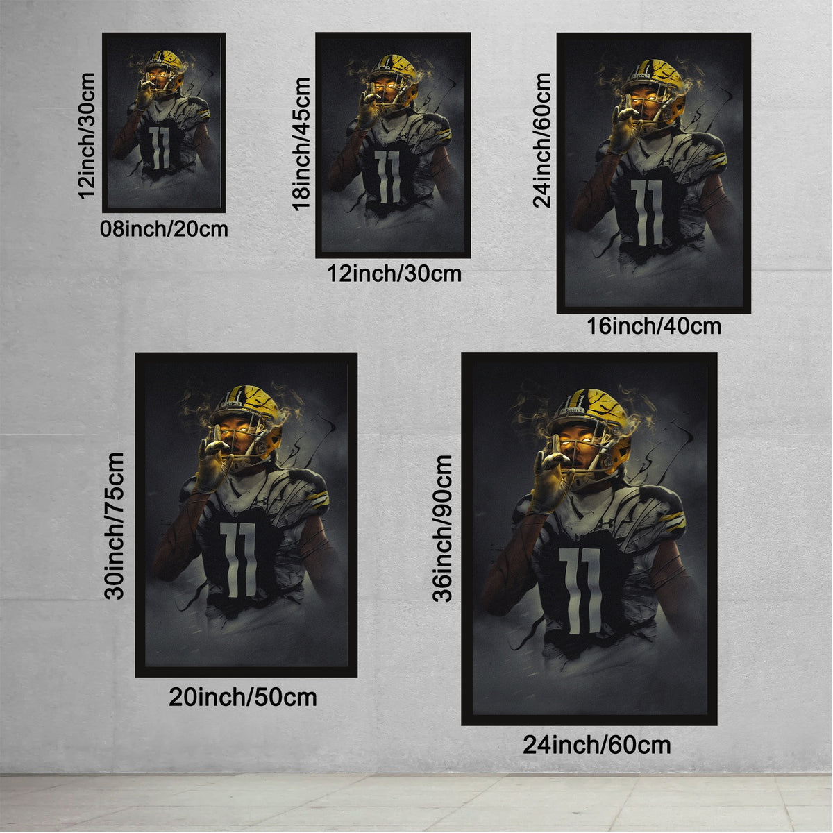 Chase Claypool Art Sports Decorative Poster School Dormitory 0 Canvas Wall Art Poster Decor Gift