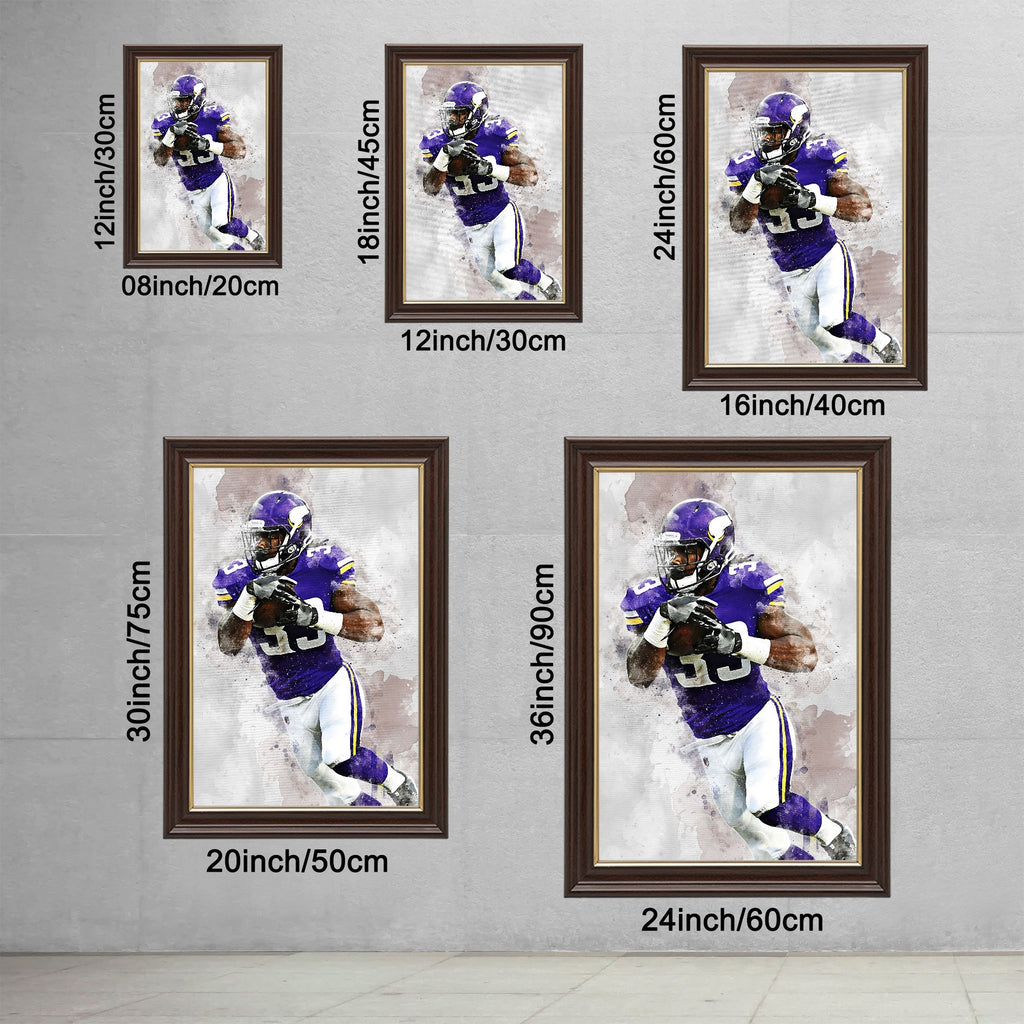 Dalvin Cook Celebrity Sports Art Poster School Dining Room Decoration 3 Canvas Wall Art Poster Decor Gift