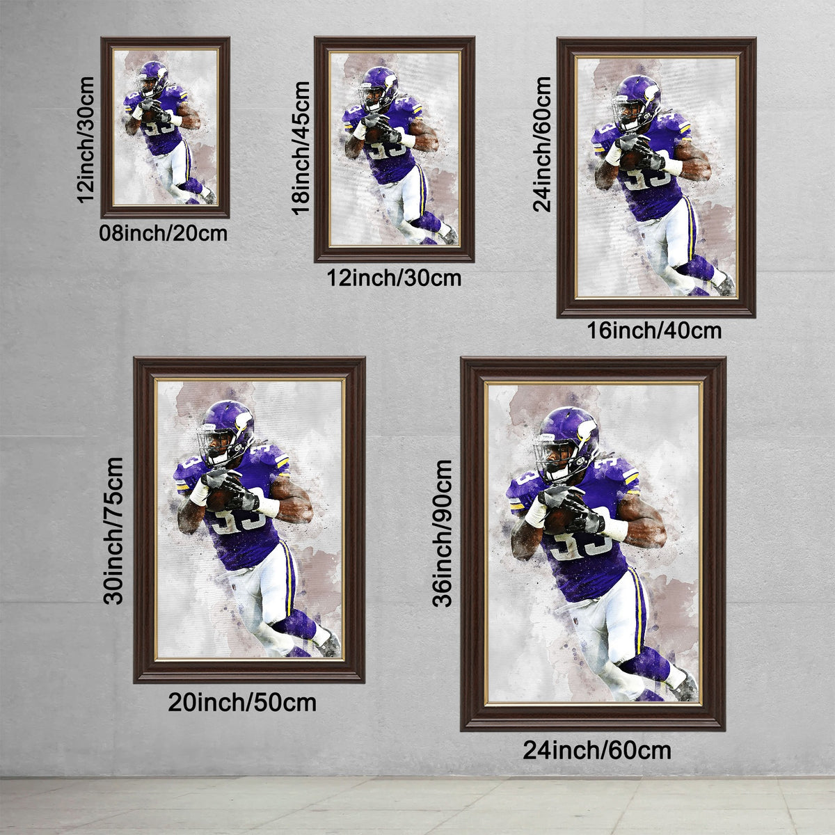 Dalvin Cook Celebrity Sports Art Poster School Dining Room Decoration 3 Canvas Wall Art Poster Decor Gift