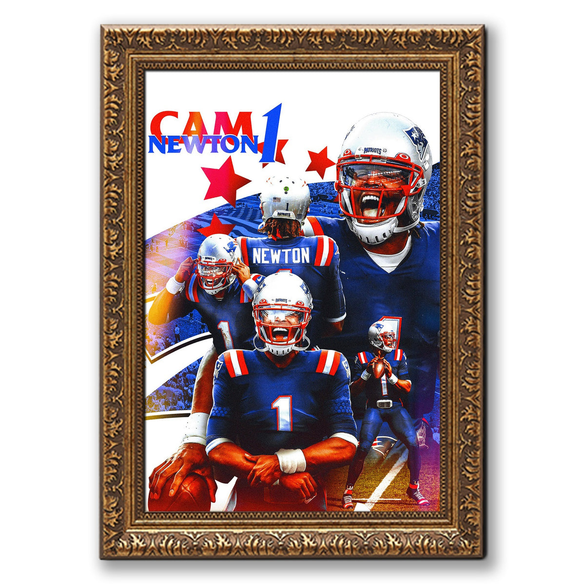 Cam Newton Sports Celebrity Art Deco Poster 1 Canvas Wall Art Poster Decor Gift