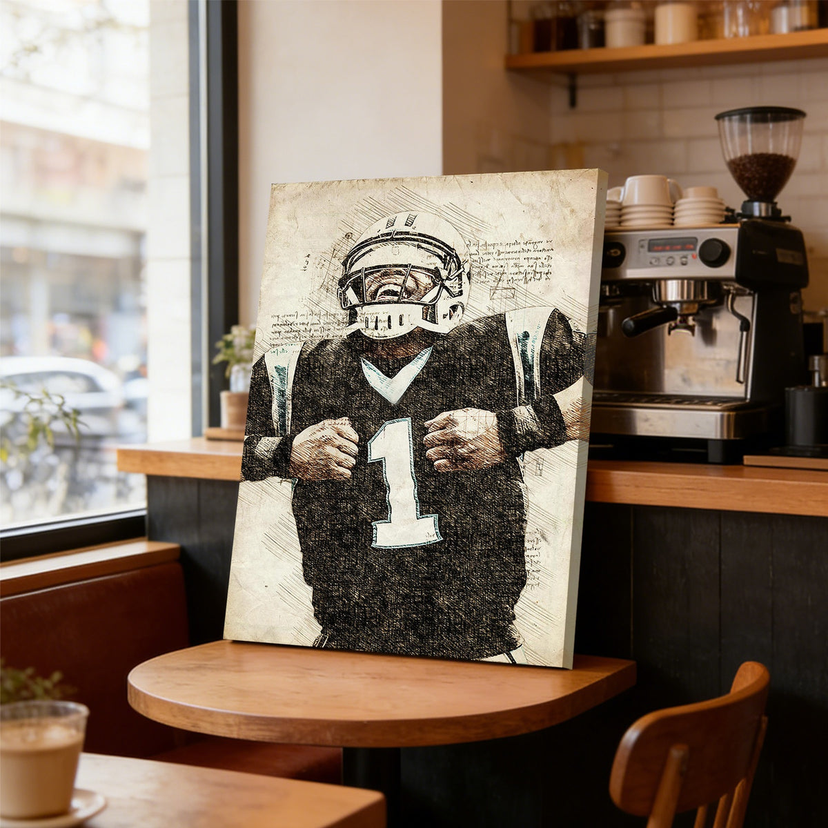 Cam Newton Sports Celebrity Art Deco Poster 8 Canvas Wall Art Poster Decor Gift