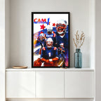 Cam Newton Sports Celebrity Art Deco Poster 1 Canvas Wall Art Poster Decor Gift