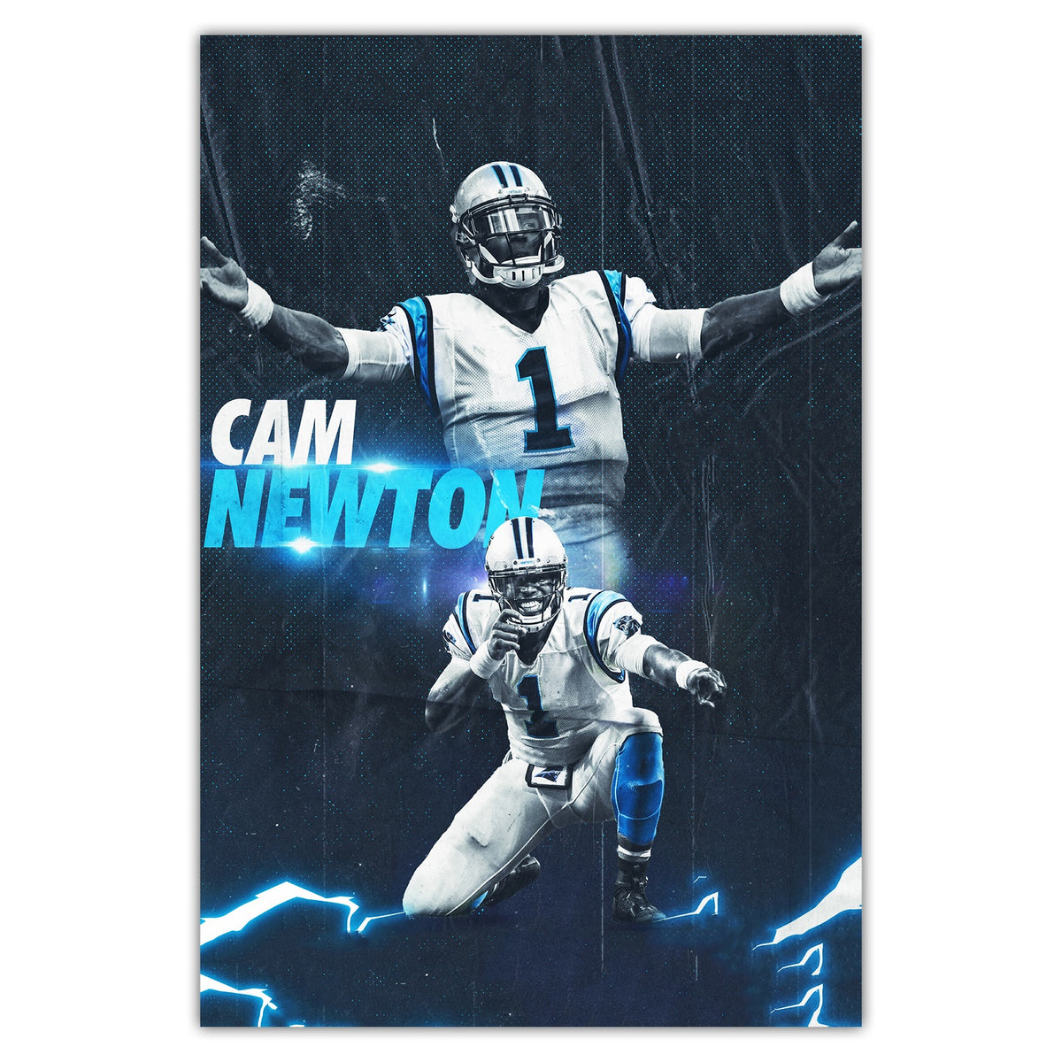 Cam Newton Sports Celebrity Art Deco Poster 5 Canvas Wall Art Poster Decor Gift