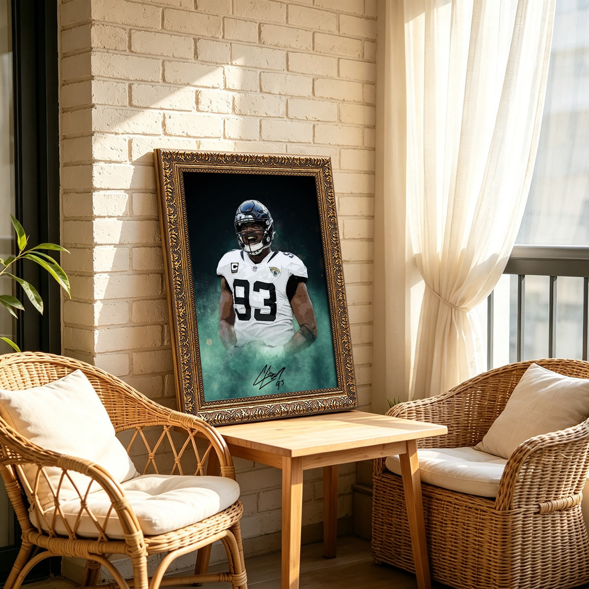 Calais Campbell Celebrity Sports Art Poster School Dining Room Decoration 7 Canvas Wall Art Poster Decor Gift