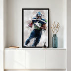 Chris Carson Celebrity Sports Art Poster School Dining Room Decoration 6 Canvas Wall Art Poster Decor Gift