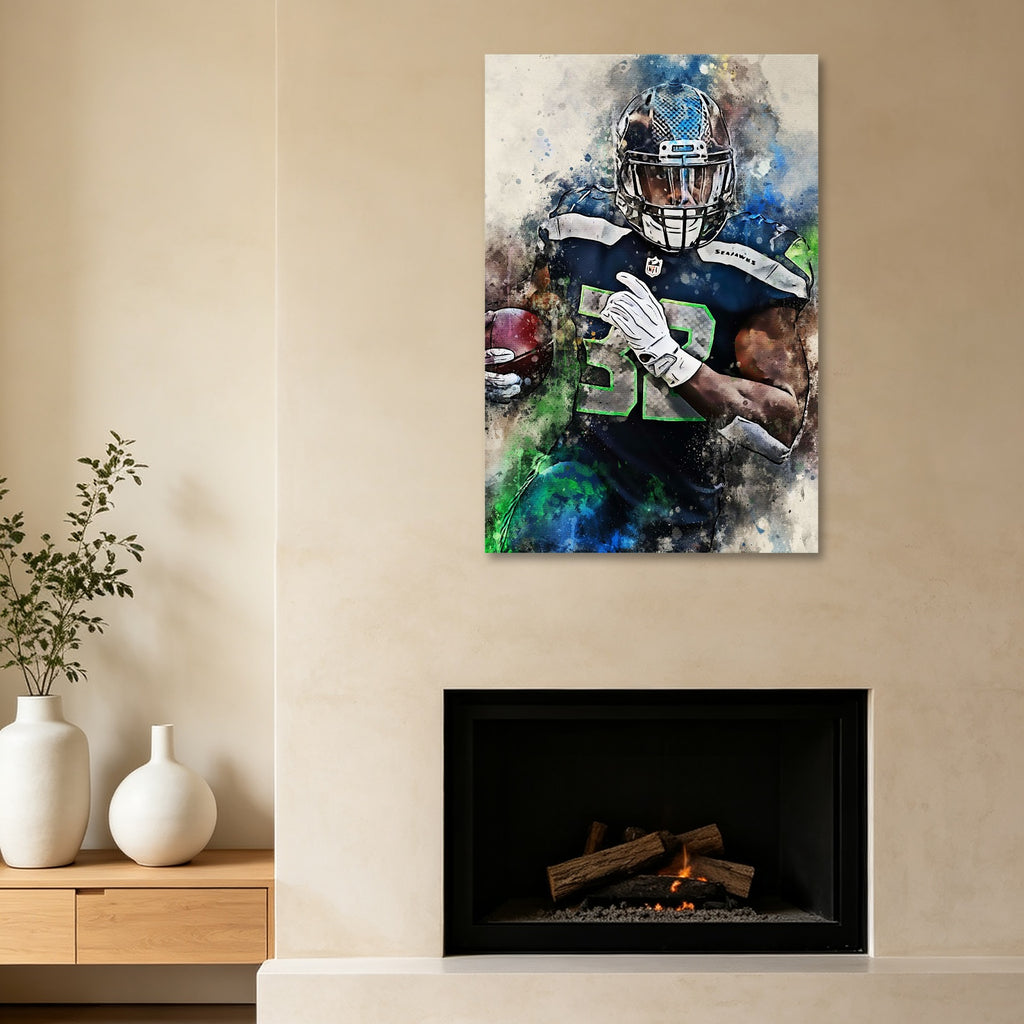 Chris Carson Celebrity Sports Art Poster School Dining Room Decoration 0 Canvas Wall Art Poster Decor Gift