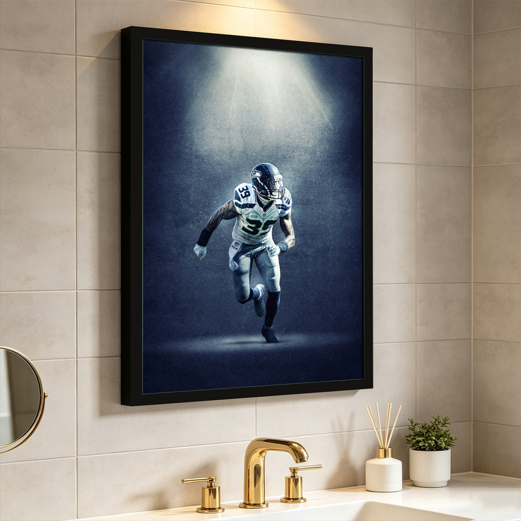 Brandon Browner Art Sports Decorative Poster School Dormitory 8 Canvas Wall Art Poster Decor Gift