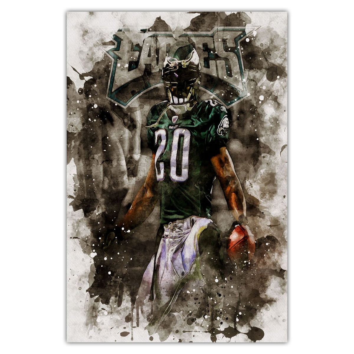 Brian Dawkins Art Poster 8 Canvas Wall Art Poster Decor Gift