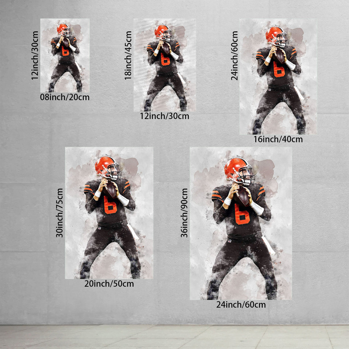 Baker Mayfield Celebrity Sports Art Poster School Dining Room Decoration 6 Canvas Wall Art Poster Decor Gift