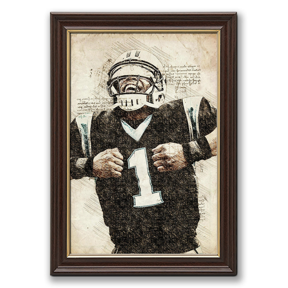Cam Newton Sports Celebrity Art Deco Poster 8 Canvas Wall Art Poster Decor Gift