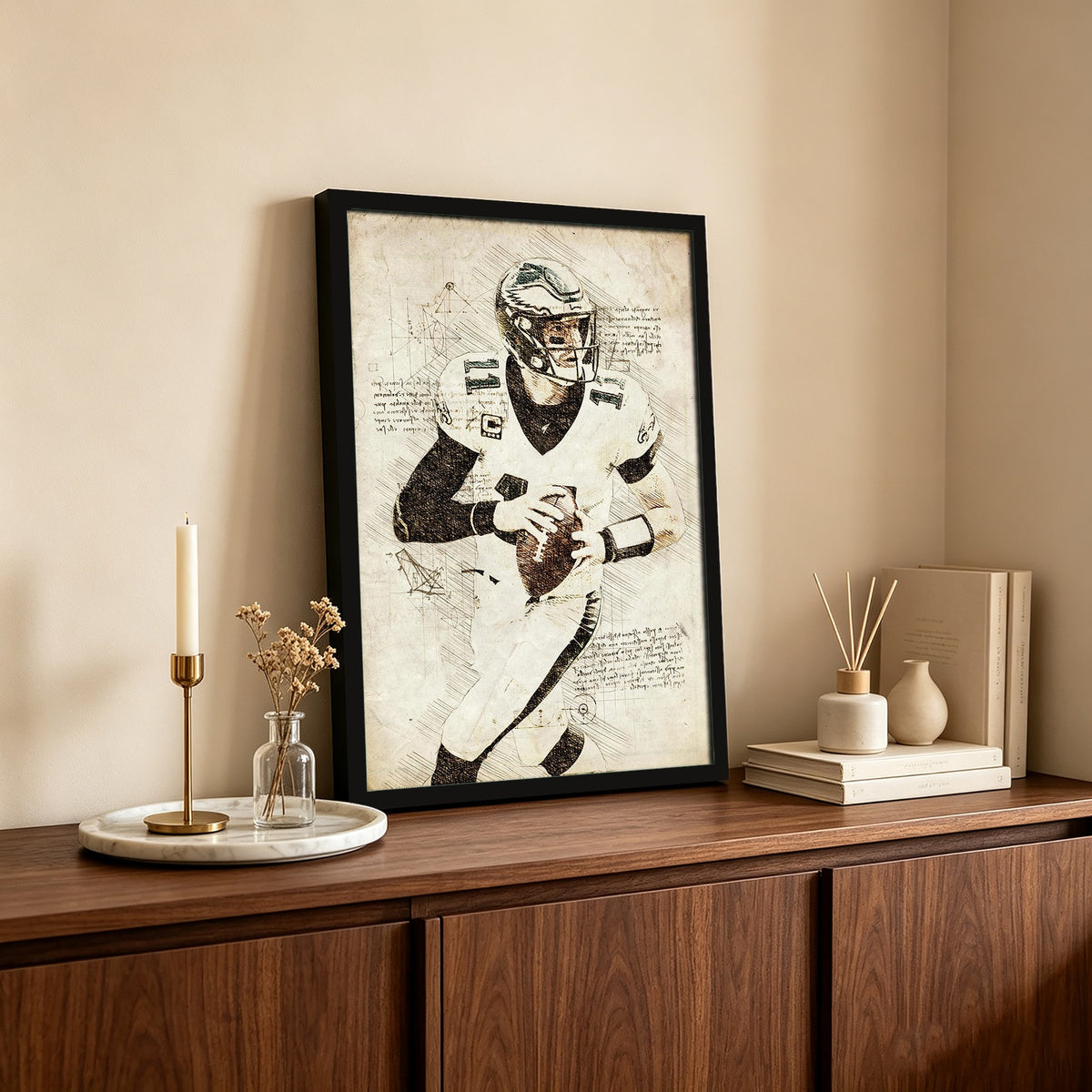 Carson Wentz Sports Celebrity Art Deco Poster 5 Canvas Wall Art Poster Decor Gift
