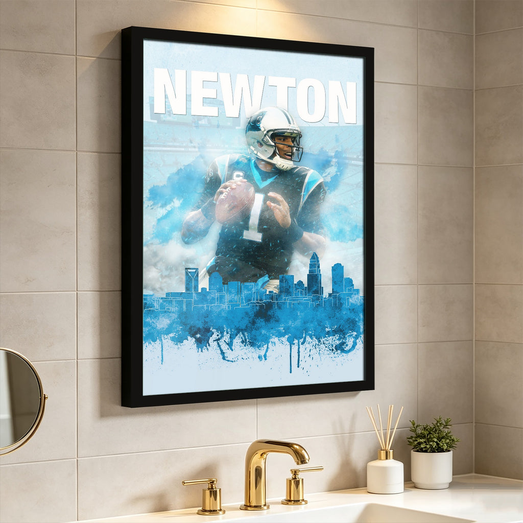 Cam Newton Sports Celebrity Art Deco Poster 4 Canvas Wall Art Poster Decor Gift