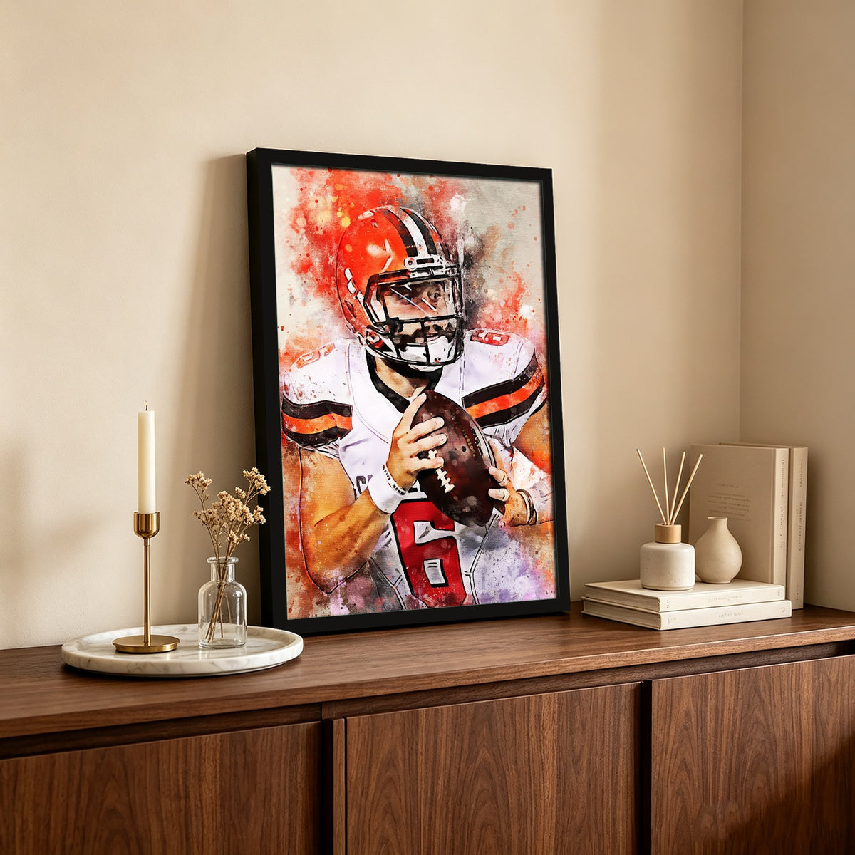Baker Mayfield Celebrity Sports Art Poster School Dining Room Decoration 12 Canvas Wall Art Poster Decor Gift