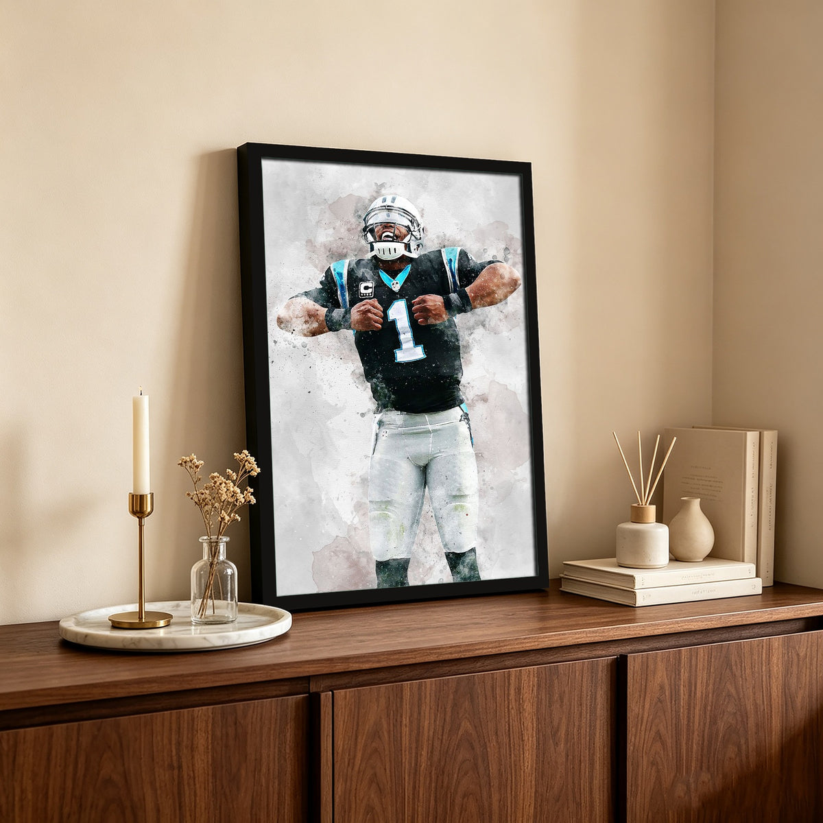 Cam Newton Celebrity Sports Art Poster School Dining Room Decoration 5 Canvas Wall Art Poster Decor Gift