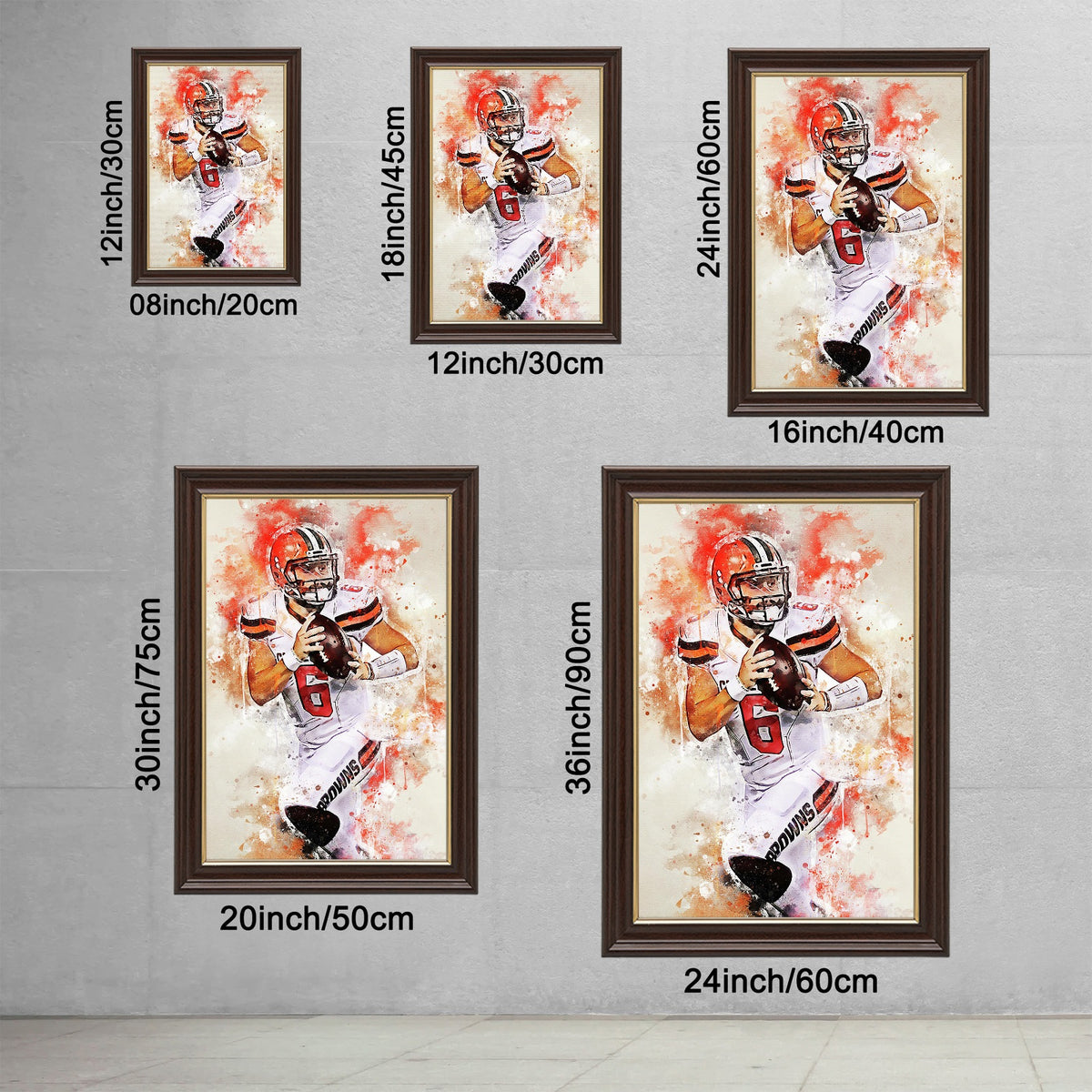 Baker Mayfield Sports Celebrity Art Deco Poster 5 Canvas Wall Art Poster Decor Gift