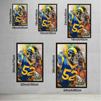 Clay Matthews Celebrity Sports Art Poster School Dining Room Decoration 1 Canvas Wall Art Poster Decor Gift