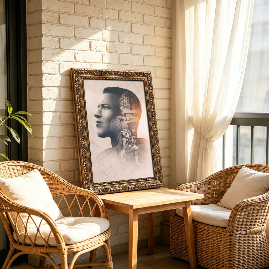 Christian McCaffrey Art Sports Decorative Poster School Dormitory 6 Canvas Wall Art Poster Decor Gift