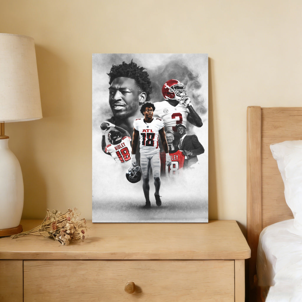 Calvin Ridley Art Sports Decorative Poster School Dormitory 8 Canvas Wall Art Poster Decor Gift