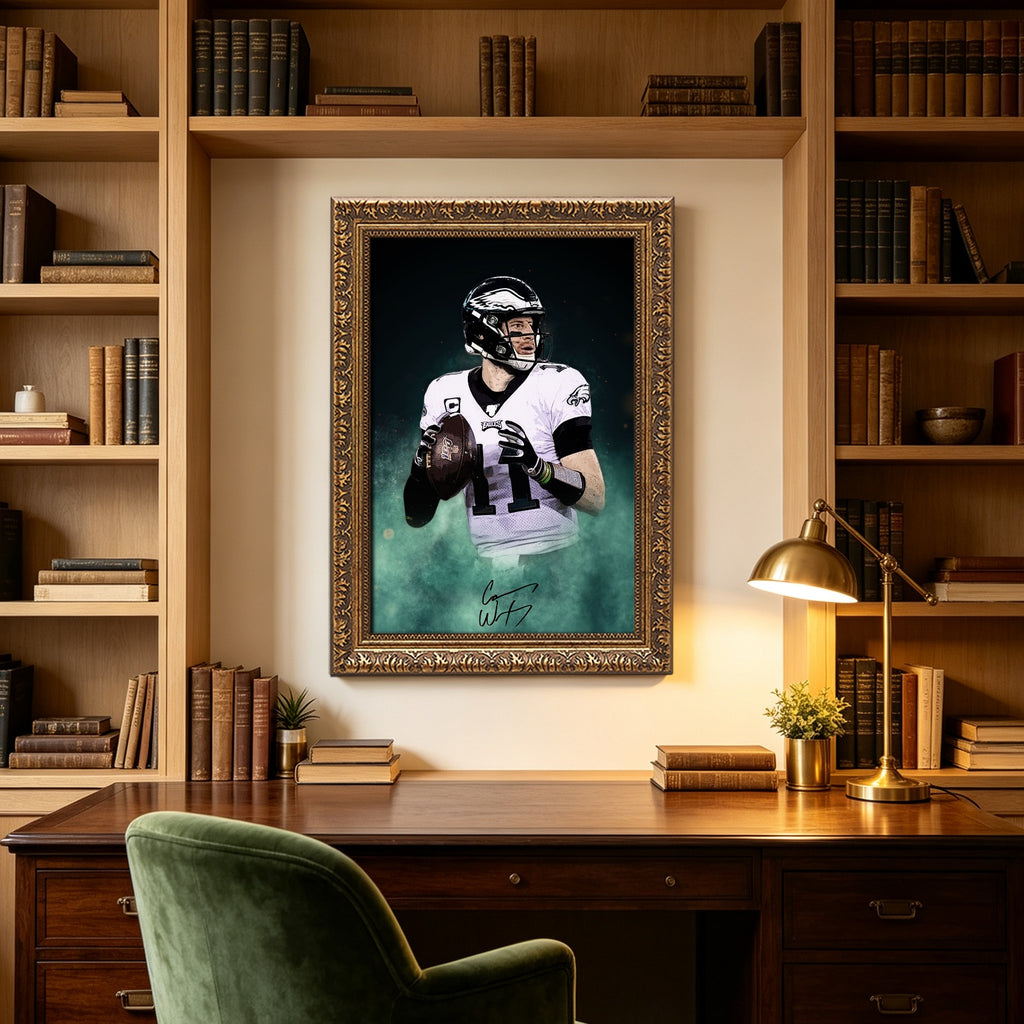 Carson Wentz Celebrity Sports Art Poster School Dining Room Decoration 0 Canvas Wall Art Poster Decor Gift