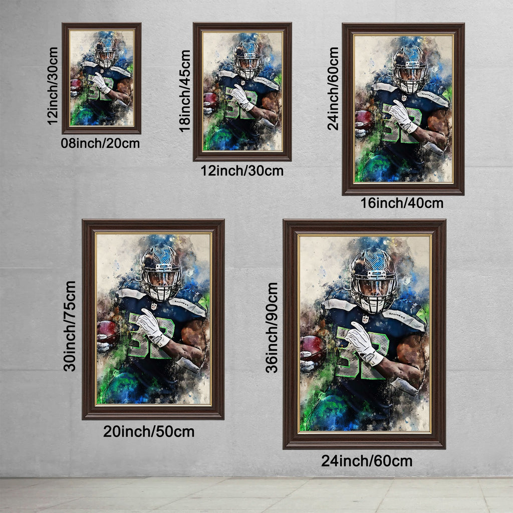 Chris Carson Celebrity Sports Art Poster School Dining Room Decoration 0 Canvas Wall Art Poster Decor Gift