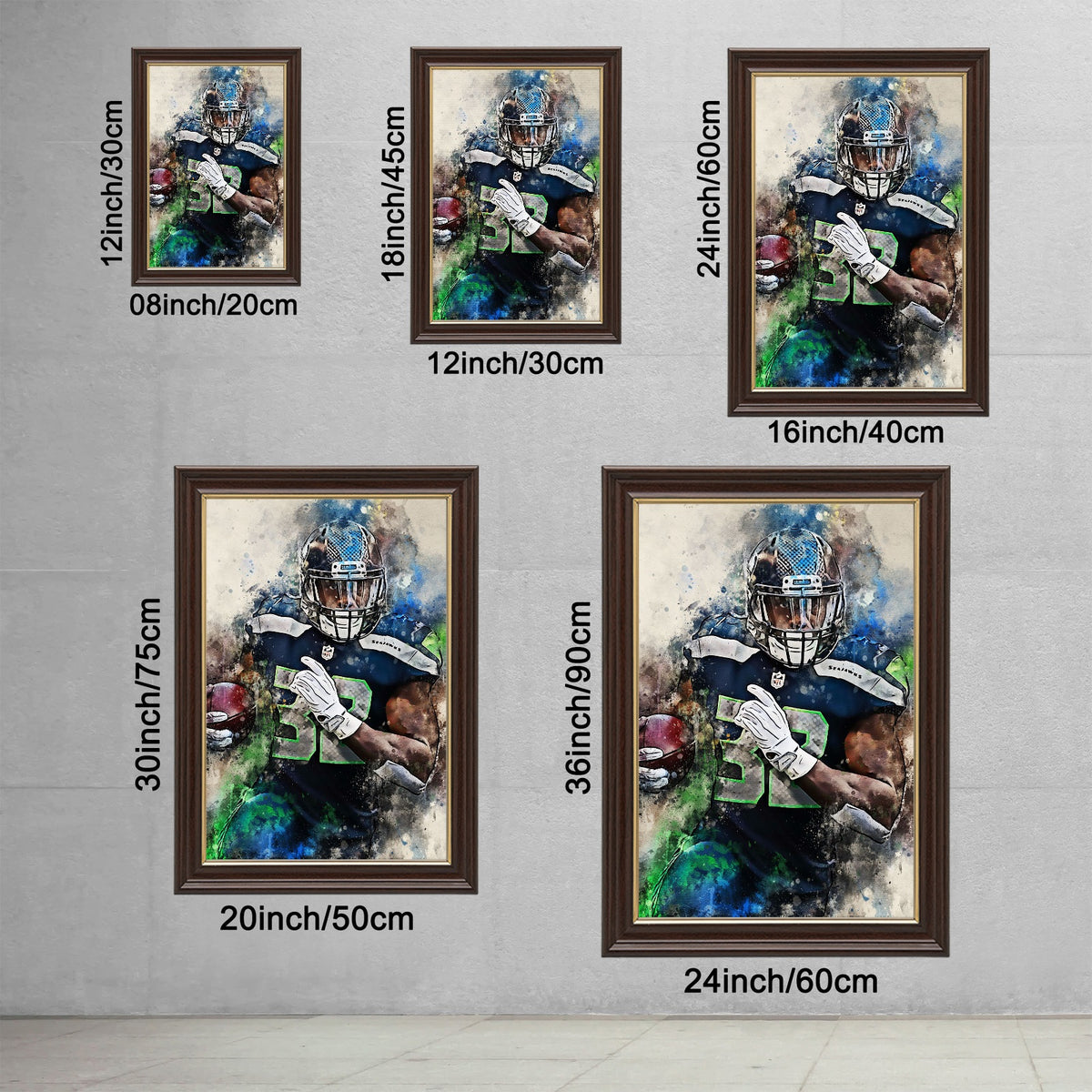 Chris Carson Celebrity Sports Art Poster School Dining Room Decoration 0 Canvas Wall Art Poster Decor Gift