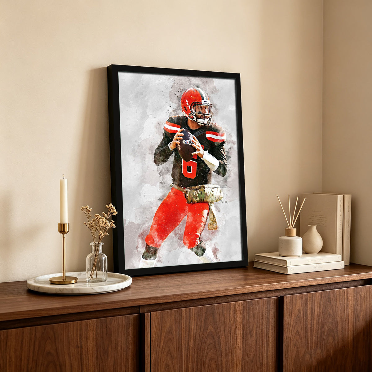 Baker Mayfield Celebrity Sports Art Poster School Dining Room Decoration 8 Canvas Wall Art Poster Decor Gift
