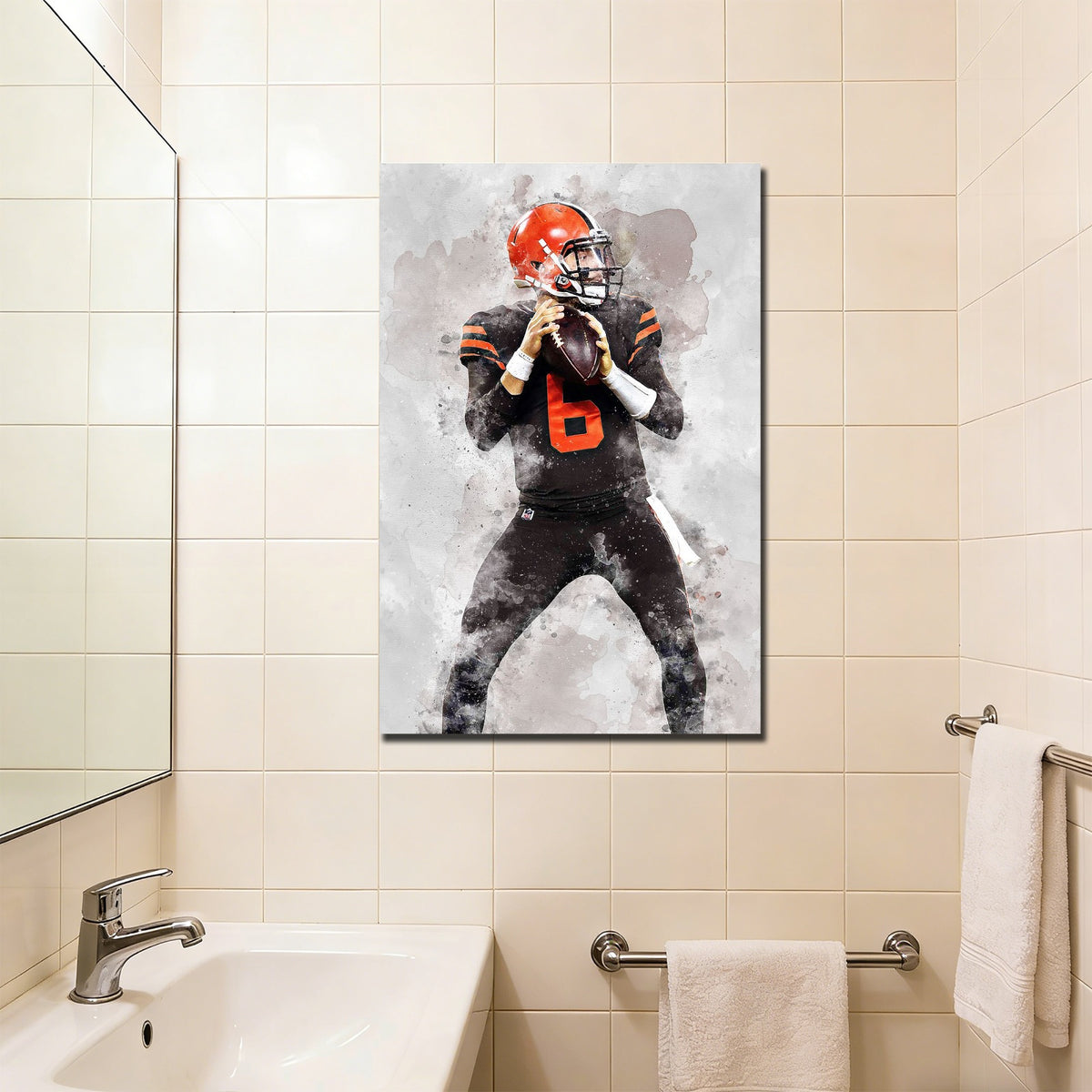 Baker Mayfield Celebrity Sports Art Poster School Dining Room Decoration 6 Canvas Wall Art Poster Decor Gift