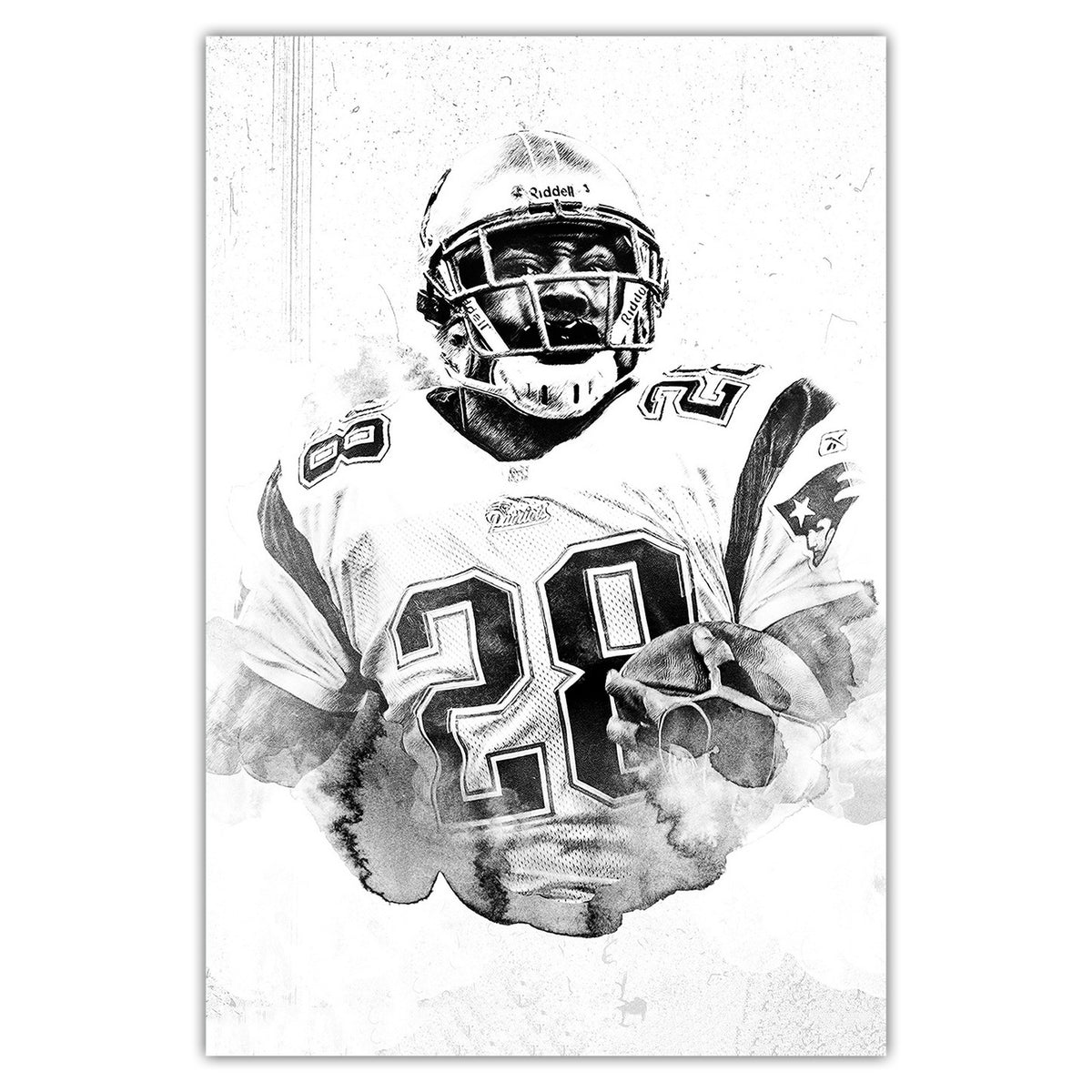 Corey Dillon Art Sports Decorative Poster School Dormitory 1 Canvas Wall Art Poster Decor Gift