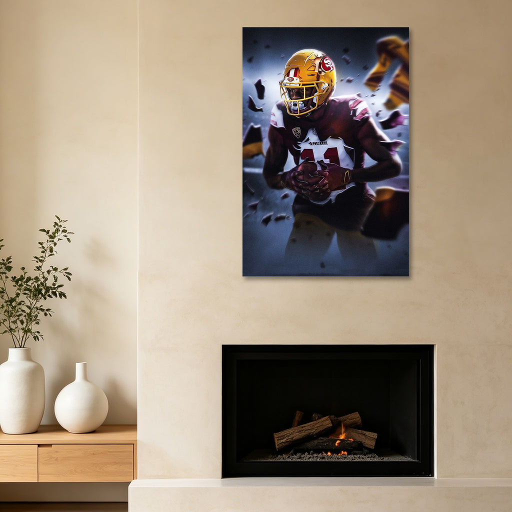 Brandon Aiyuk Art Sports Decorative Poster School Dormitory 1 Canvas Wall Art Poster Decor Gift