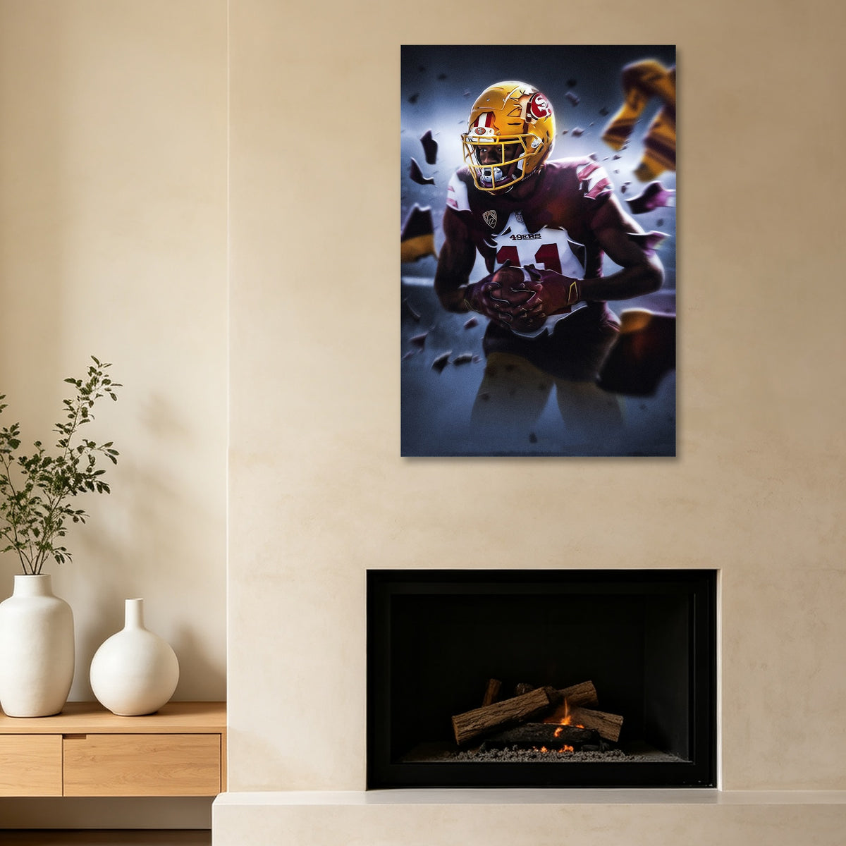 Brandon Aiyuk Art Sports Decorative Poster School Dormitory 1 Canvas Wall Art Poster Decor Gift