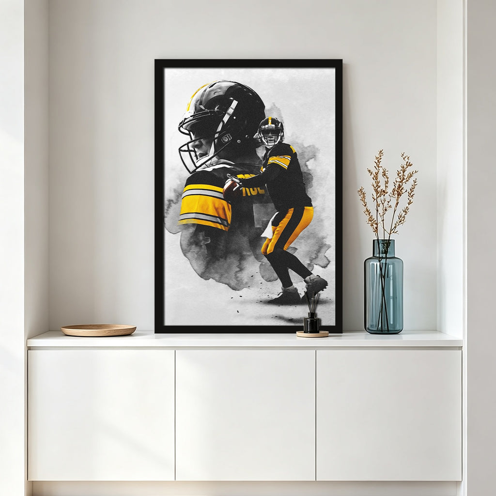 Ben Roethlisberger Art Sports Decorative Poster School Dormitory 4 Canvas Wall Art Poster Decor Gift