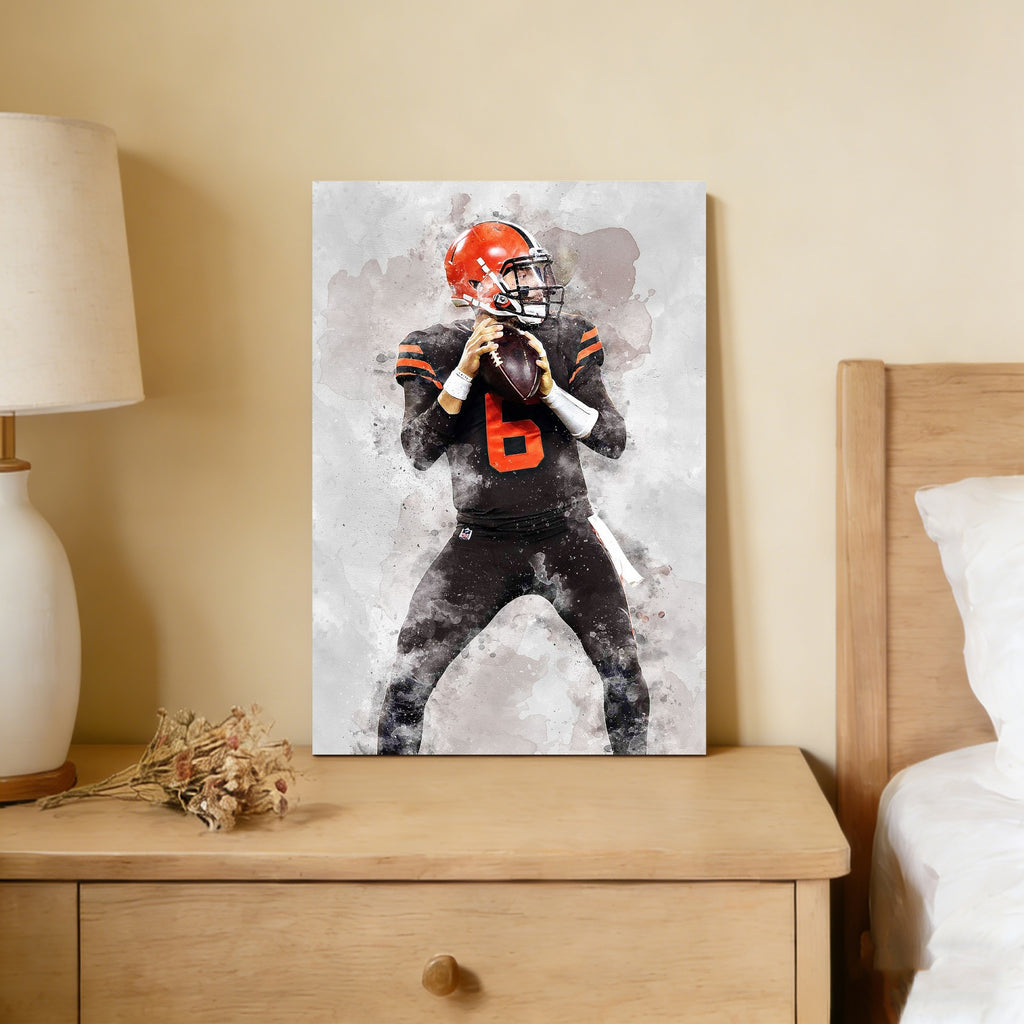 Baker Mayfield Celebrity Sports Art Poster School Dining Room Decoration 6 Canvas Wall Art Poster Decor Gift