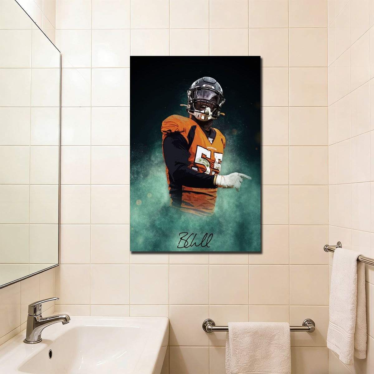 Bradley Chubb Celebrity Sports Art Poster School Dining Room Decoration 9 Canvas Wall Art Poster Decor Gift