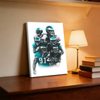 Carson Wentz Alshon Jeffery Art Sports Decorative Poster School Dormitory 6 Canvas Wall Art Poster Decor Gift