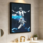 Cam Newton Sports Celebrity Art Deco Poster 5 Canvas Wall Art Poster Decor Gift