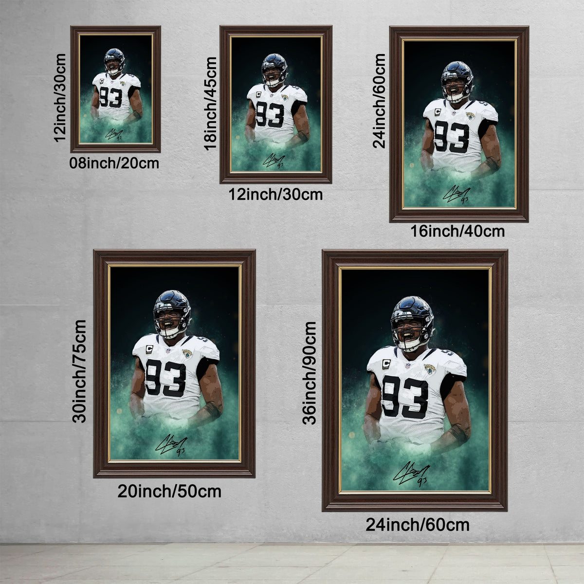 Calais Campbell Celebrity Sports Art Poster School Dining Room Decoration 7 Canvas Wall Art Poster Decor Gift