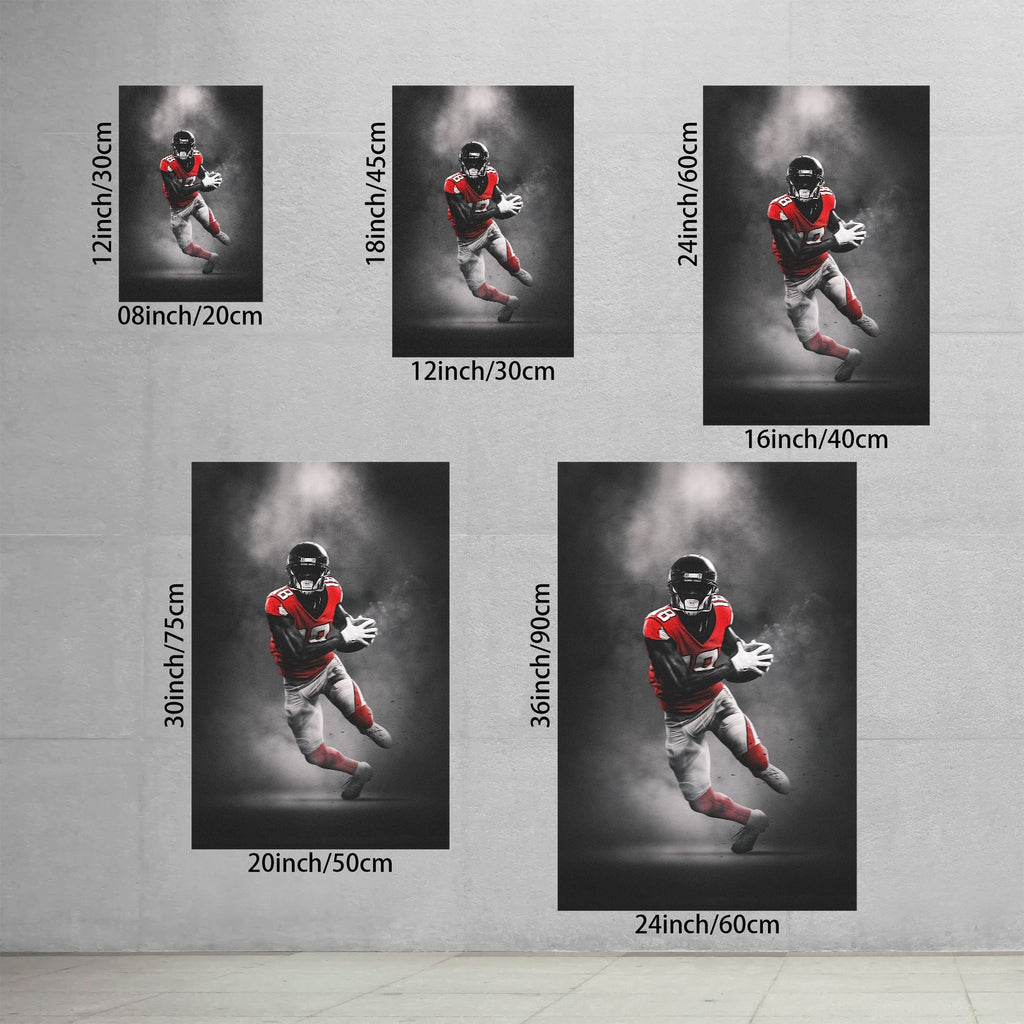 Calvin Ridley Art Sports Decorative Poster School Dormitory 6 Canvas Wall Art Poster Decor Gift