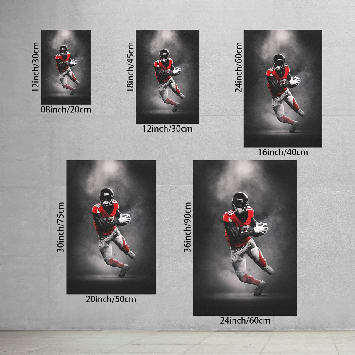 Calvin Ridley Art Sports Decorative Poster School Dormitory 6 Canvas Wall Art Poster Decor Gift