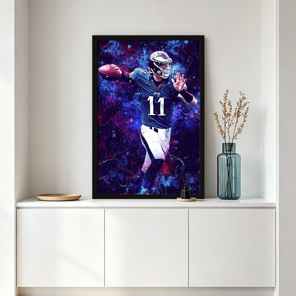 Carson Wentz Sports Celebrity Art Deco Poster 2 Canvas Wall Art Poster Decor Gift