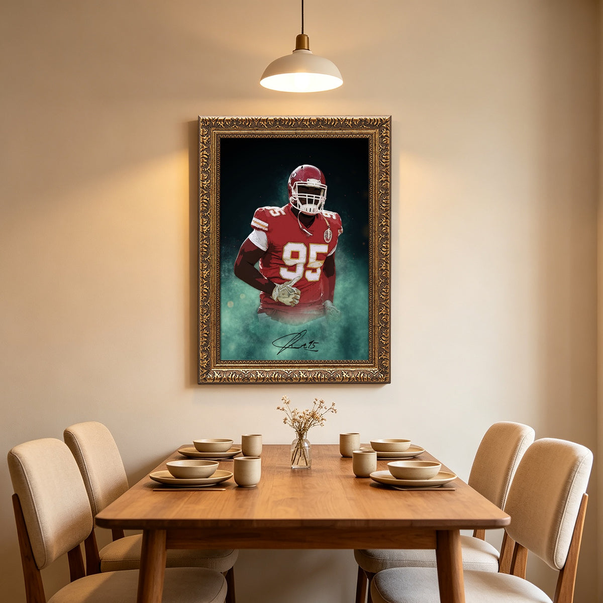 Chris Jones Celebrity Sports Art Poster School Dining Room Decoration 4 Canvas Wall Art Poster Decor Gift