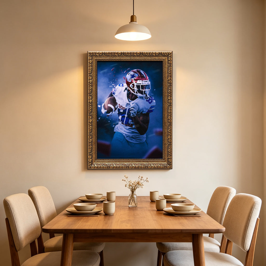 CeeDee Lamb Art Sports Decorative Poster School Dormitory 3 Canvas Wall Art Poster Decor Gift