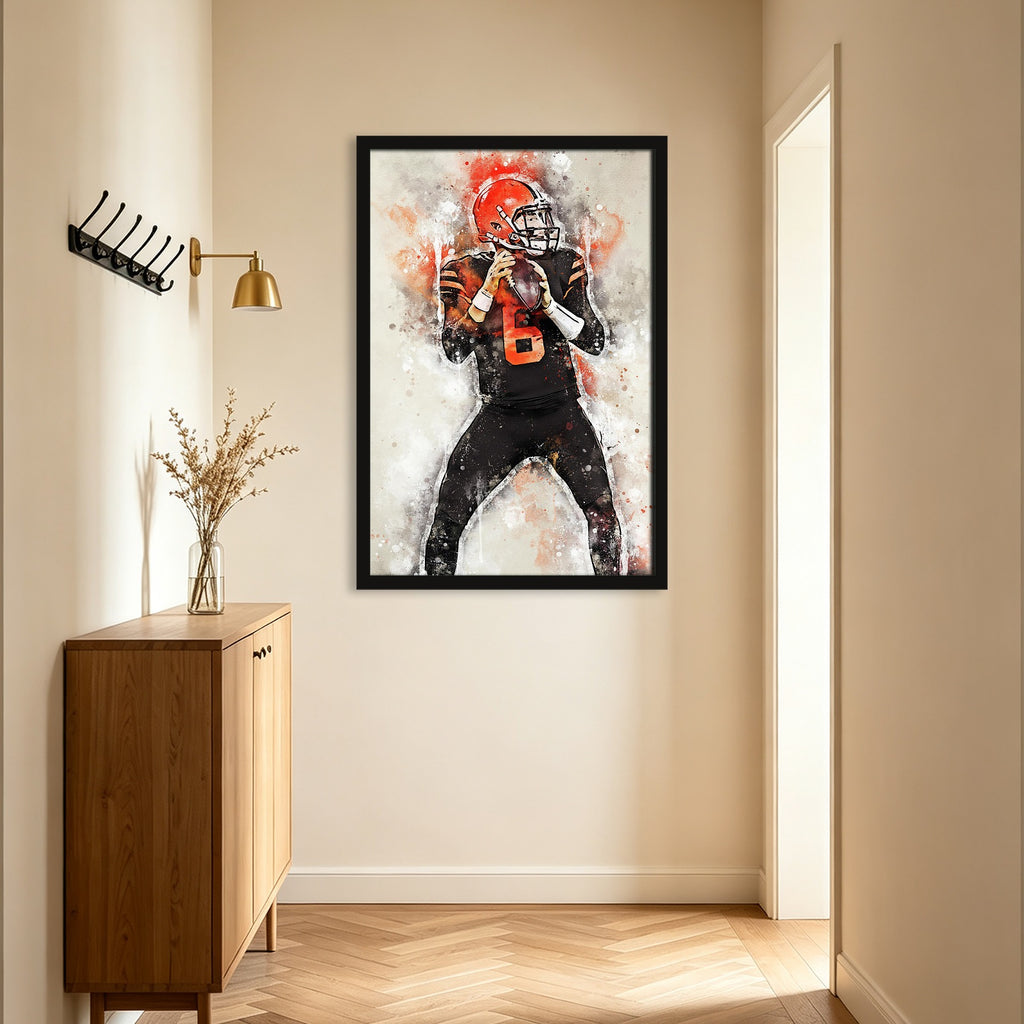 Baker Mayfield Sports Celebrity Art Deco Poster 6 Canvas Wall Art Poster Decor Gift