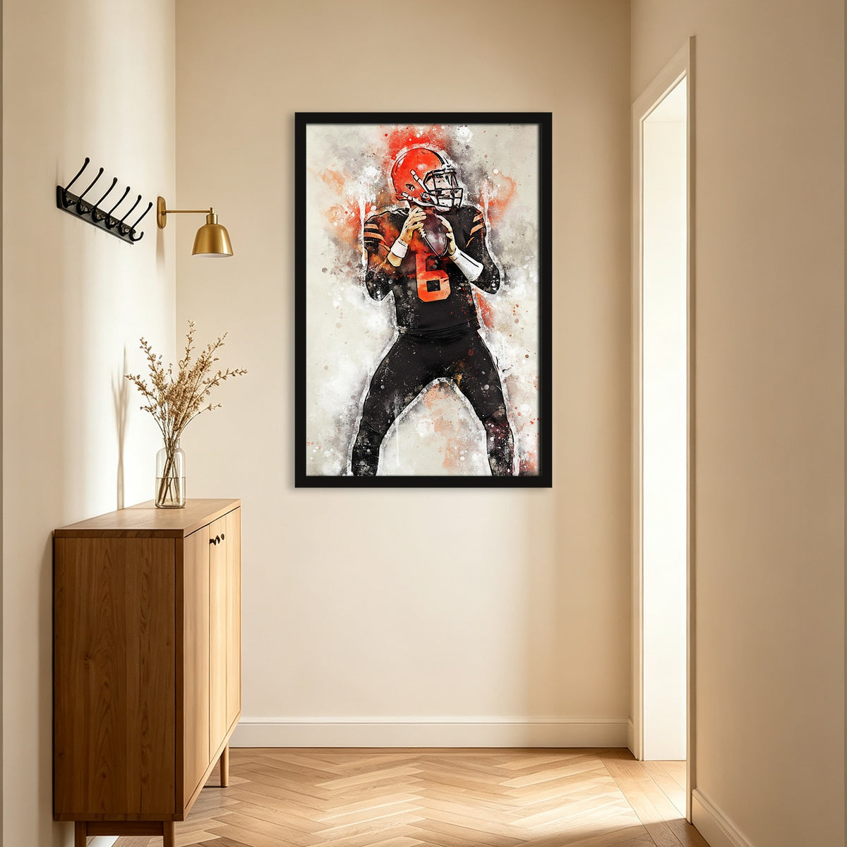 Baker Mayfield Sports Celebrity Art Deco Poster 6 Canvas Wall Art Poster Decor Gift