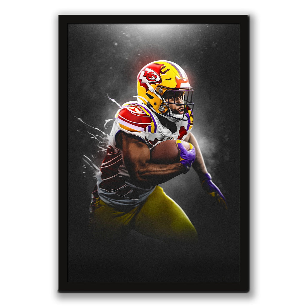 Clyde Edwards Helaire Art Sports Decorative Poster School Dormitory 3 Canvas Wall Art Poster Decor Gift
